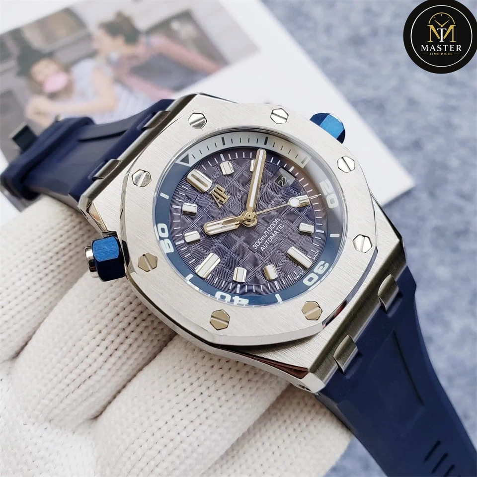 AP Audemars Piguet Blue Rubber Strap Chronograph – 42mm vue 2