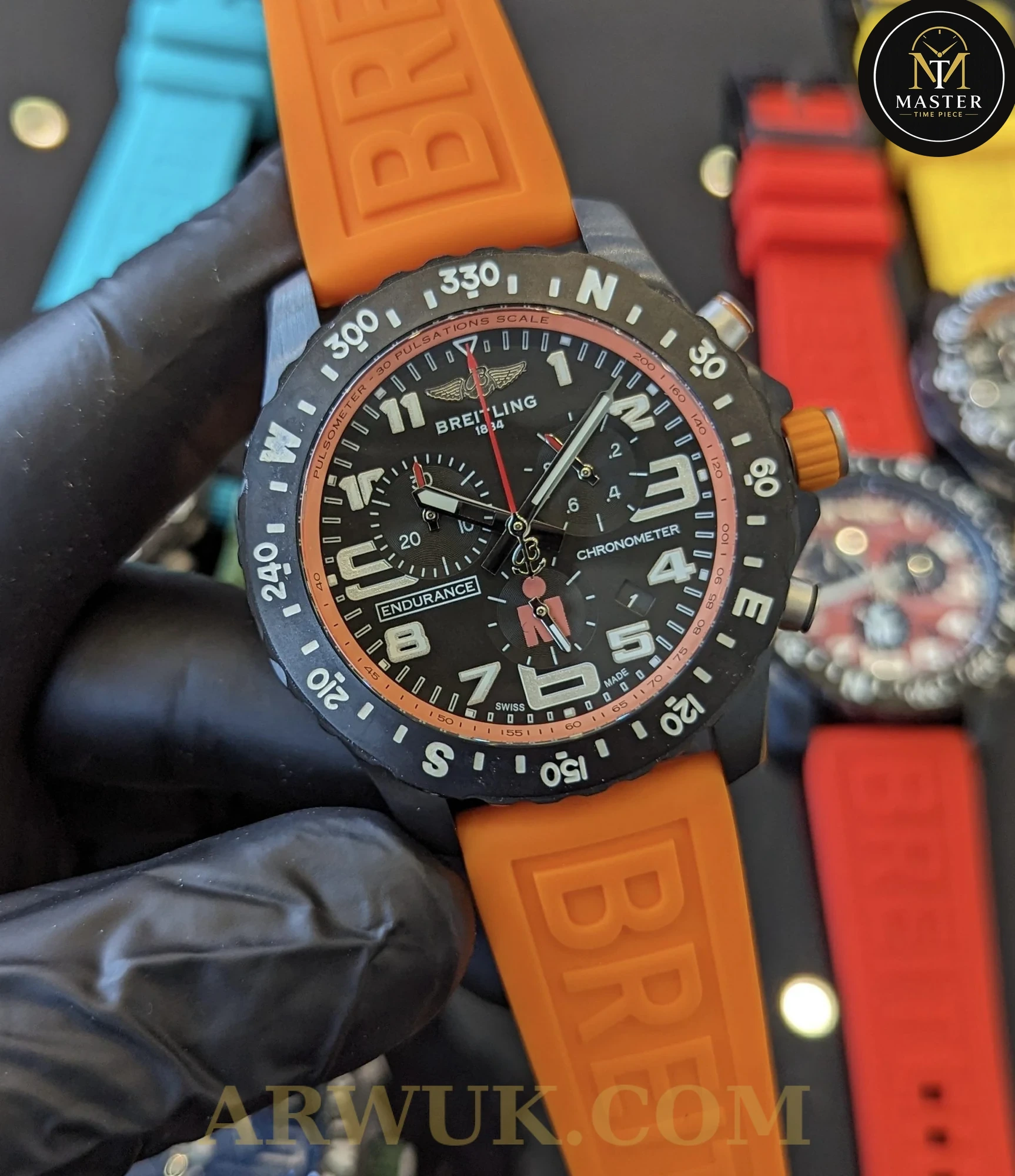 Endurance Chronograph Orange Strap -44mm