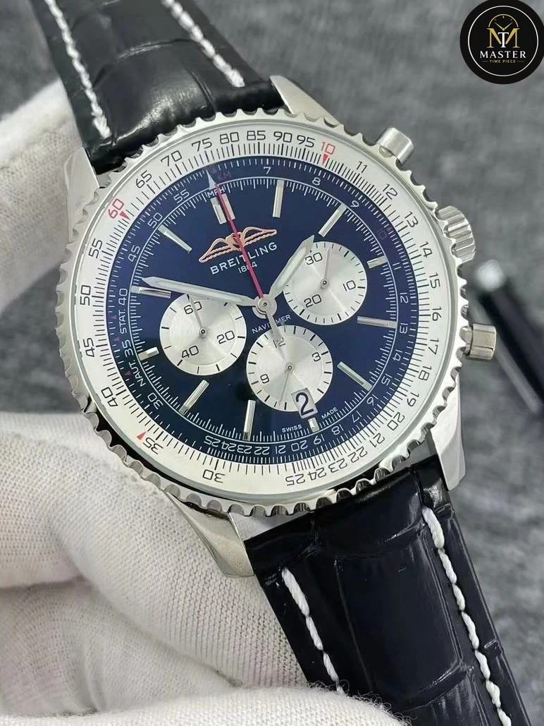 Navitimer Black Leather strap Chronograph- 46mm