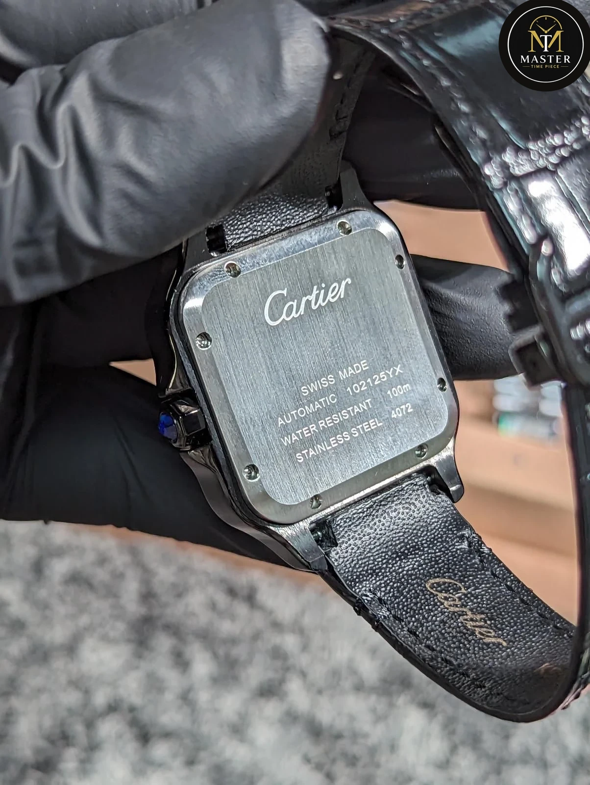 Santos Black Automatic Movement – 40mm vue 5