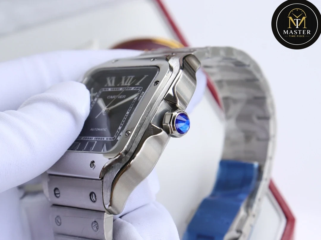 Santos Black dial Automatic Movement – 40mm vue 4