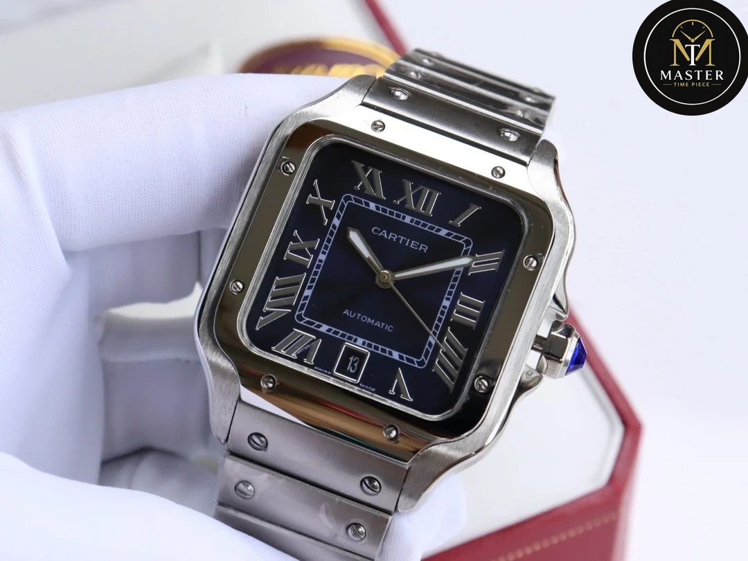 Santos Blue Dial Automatic Movement -40mm vue 2