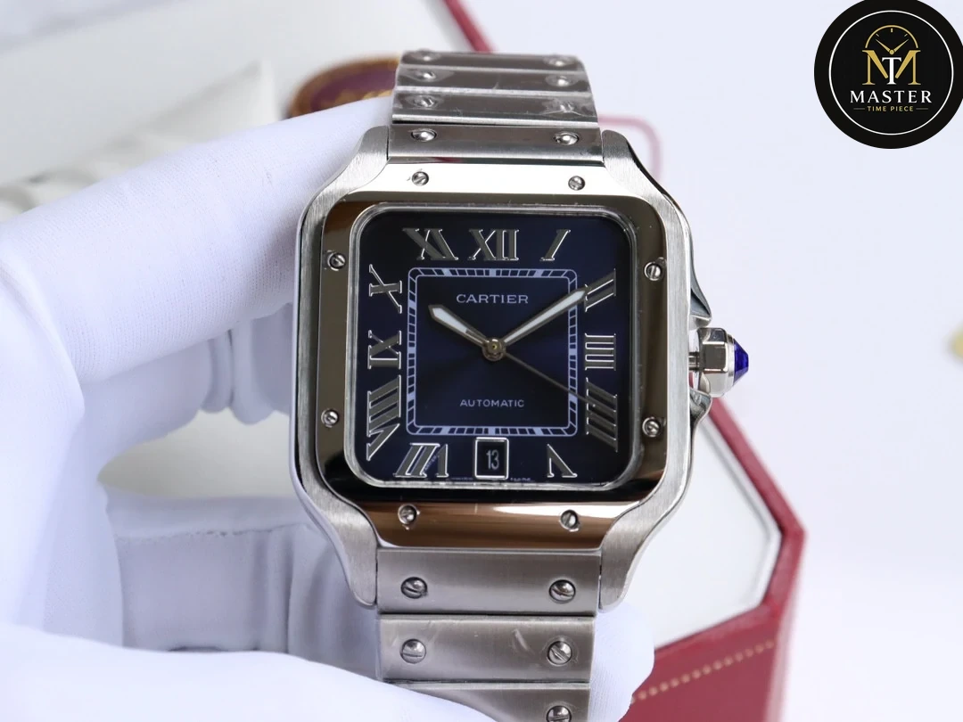 Santos Blue Dial Automatic Movement -40mm vue 4