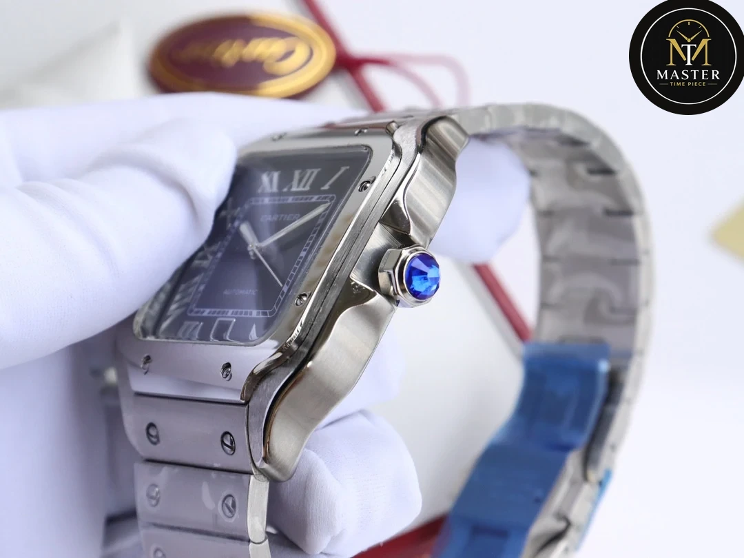 Santos Blue Dial Automatic Movement -40mm vue 6