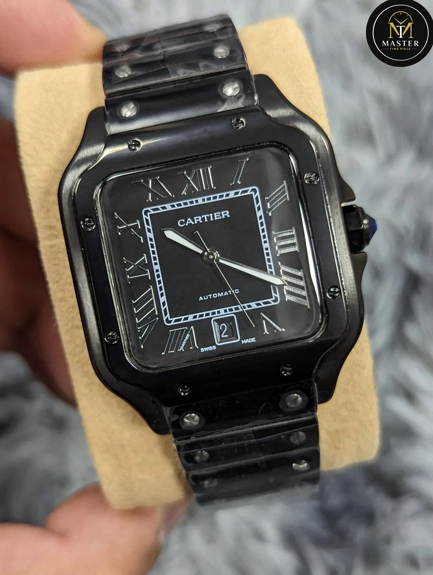 Santos Full black Automatic Movement -40mm