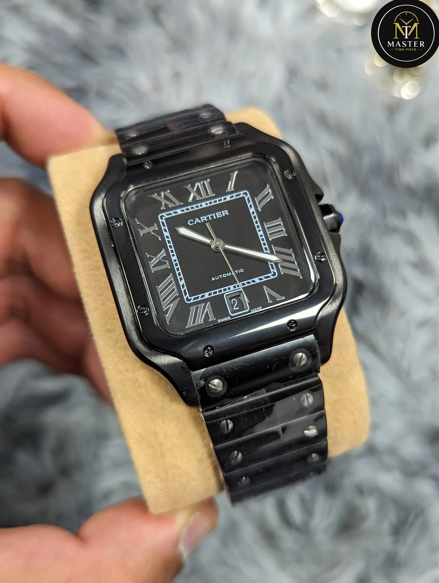 Santos Full black Automatic Movement -40mm vue 3