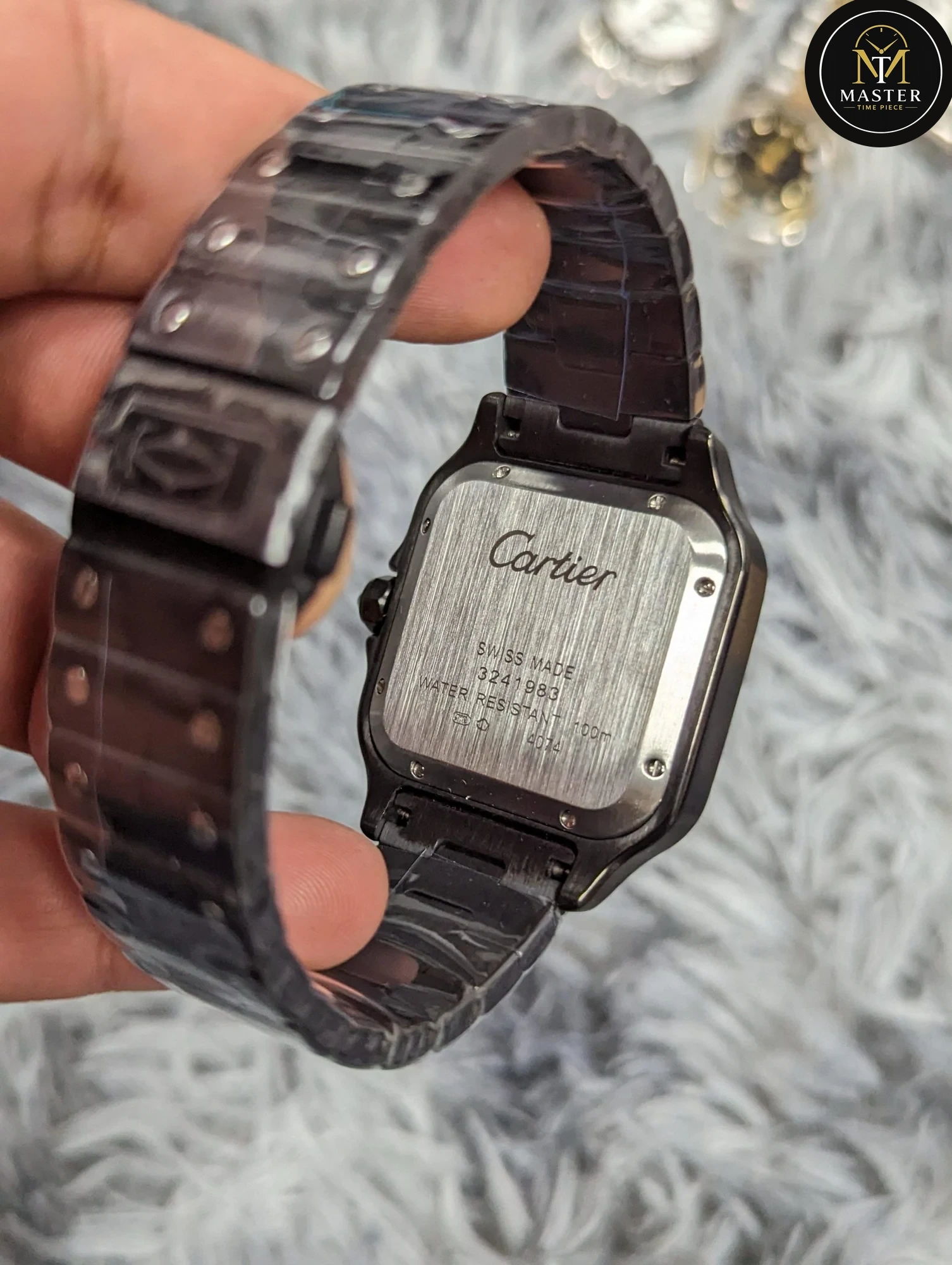 Santos Full black Automatic Movement -40mm vue 4