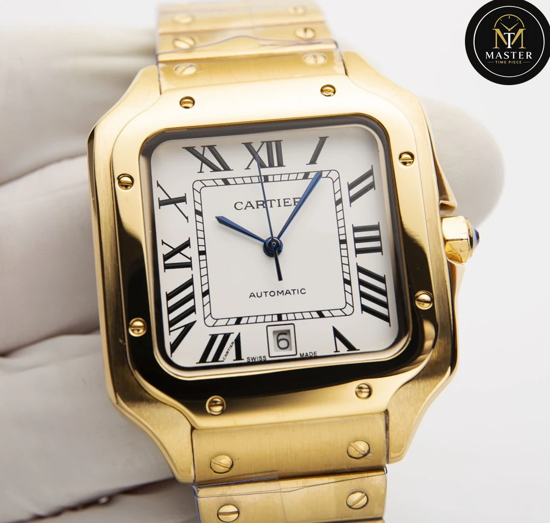 Santos Gold Strap Automatic Movement – 40mm vue 2