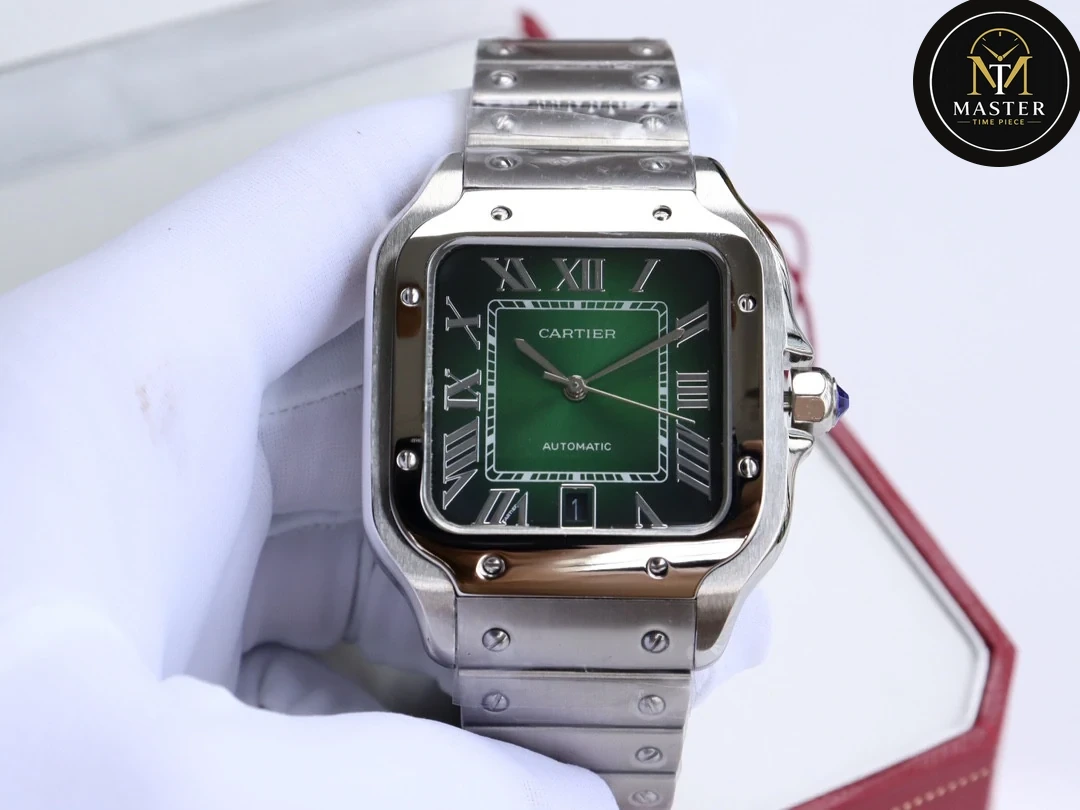 Santos Green dial Automatic Movement – 40mm vue 3