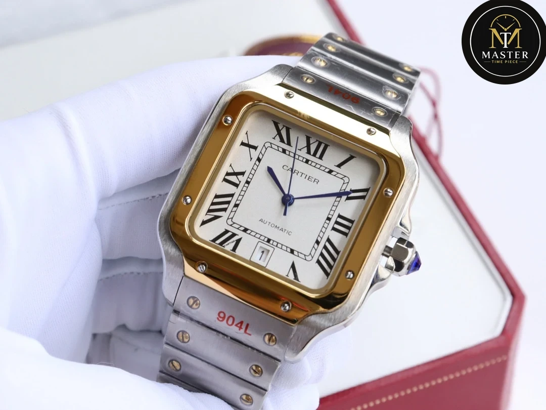 Santos White dial Automatic- 40mm vue 4
