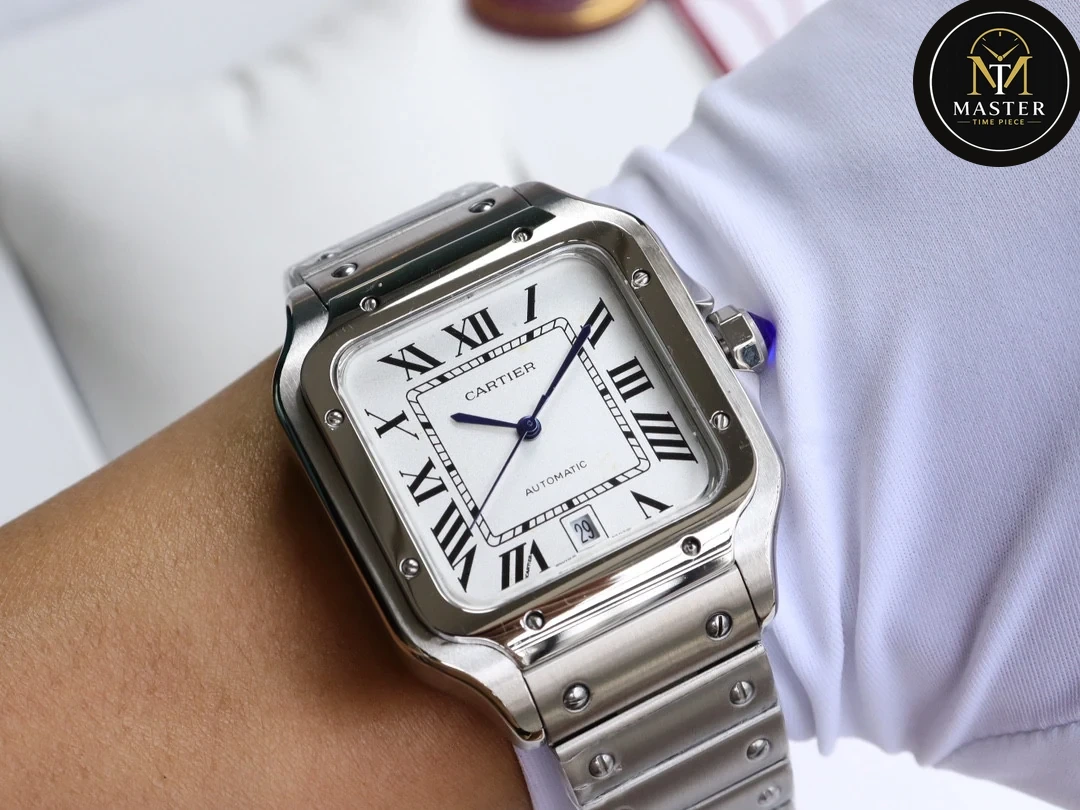 Santos White dial Automatic Movement -40mm vue 4