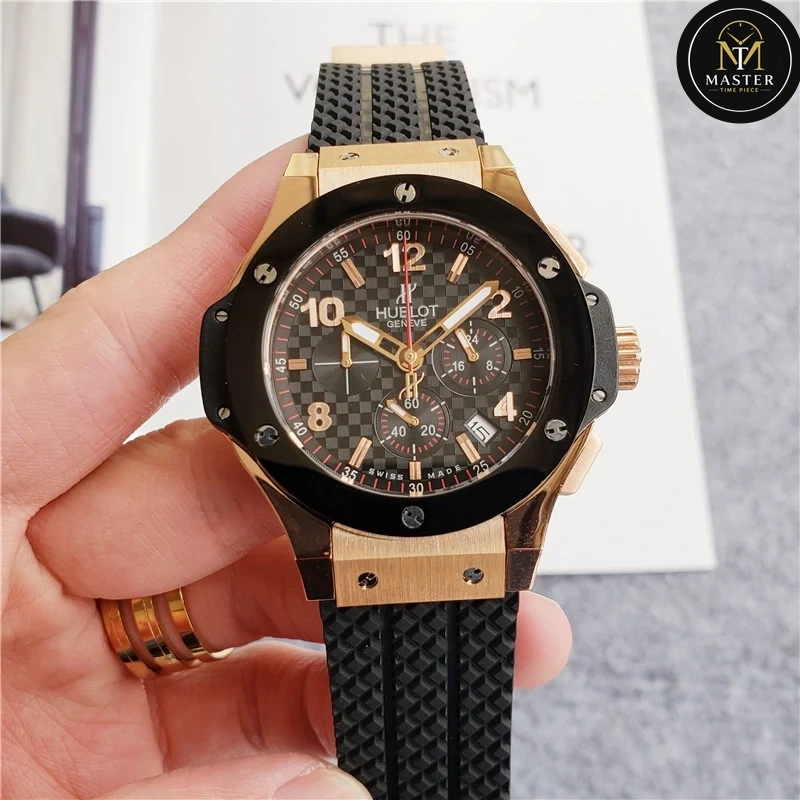 Big Bang Black Rubber Strap Chronograph- 42mm