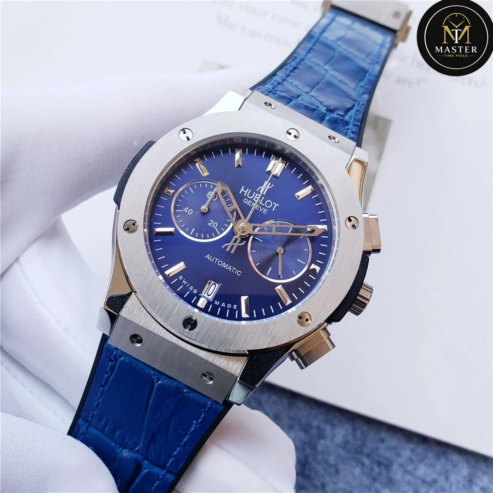 Big Bang Blue Leather Strap Chronograph- 42mm vue 2