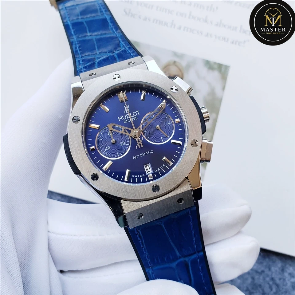 Big Bang Blue Leather Strap Chronograph- 42mm vue 3