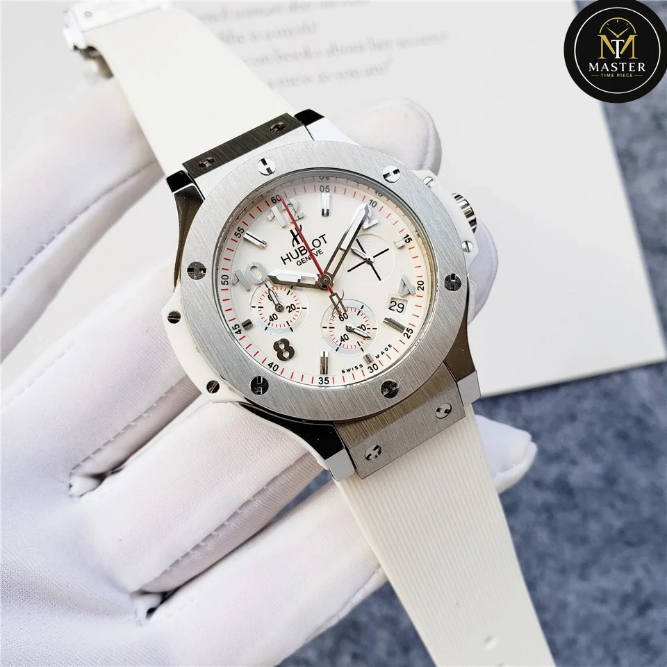 Big Bang White Rubber Strap Chronograph- 42mm vue 2