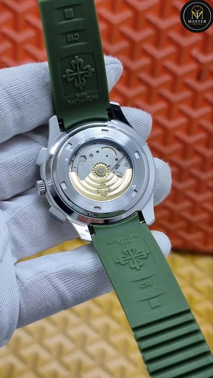 Green rubber strap Automatic- 40mm vue 3