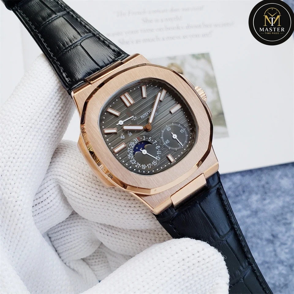 Nautilus Leather strap Automatic- 40mm vue 3