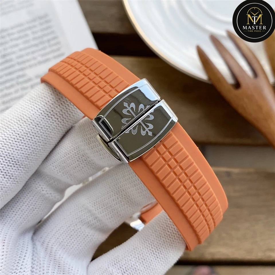 Orange Rubber Strap Automatic- 40mm vue 3