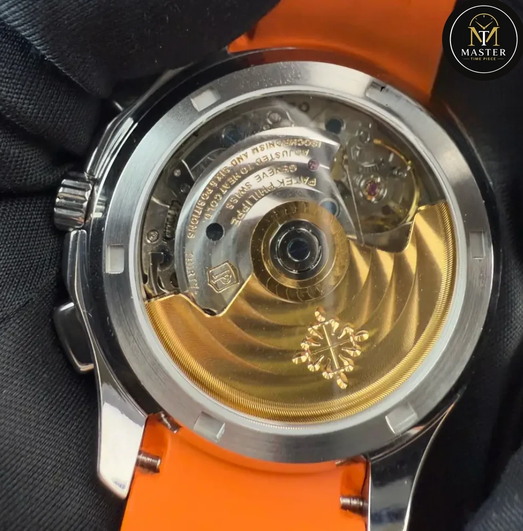 Orange Rubber Strap Automatic- 40mm vue 4