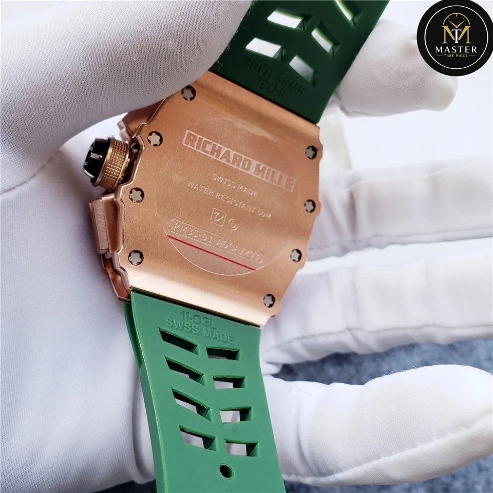 Automatic Movement Green Rubber strap RM vue 6