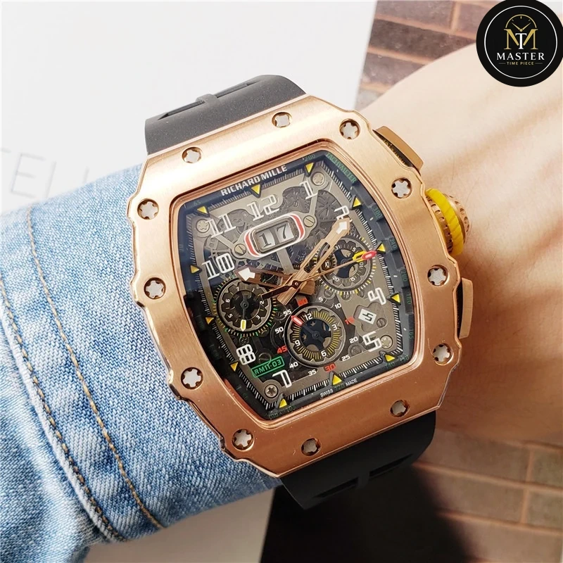 Automatic Movement Rubber strap RM vue 4