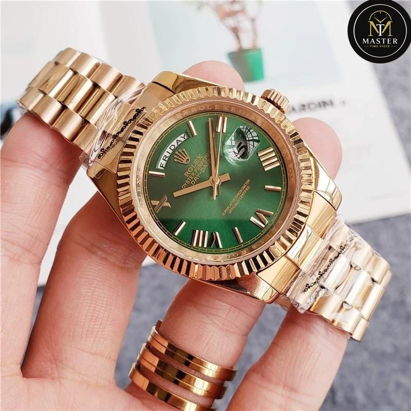 Daydate Rose Gold Green Dial Automatic – 40mm vue 4