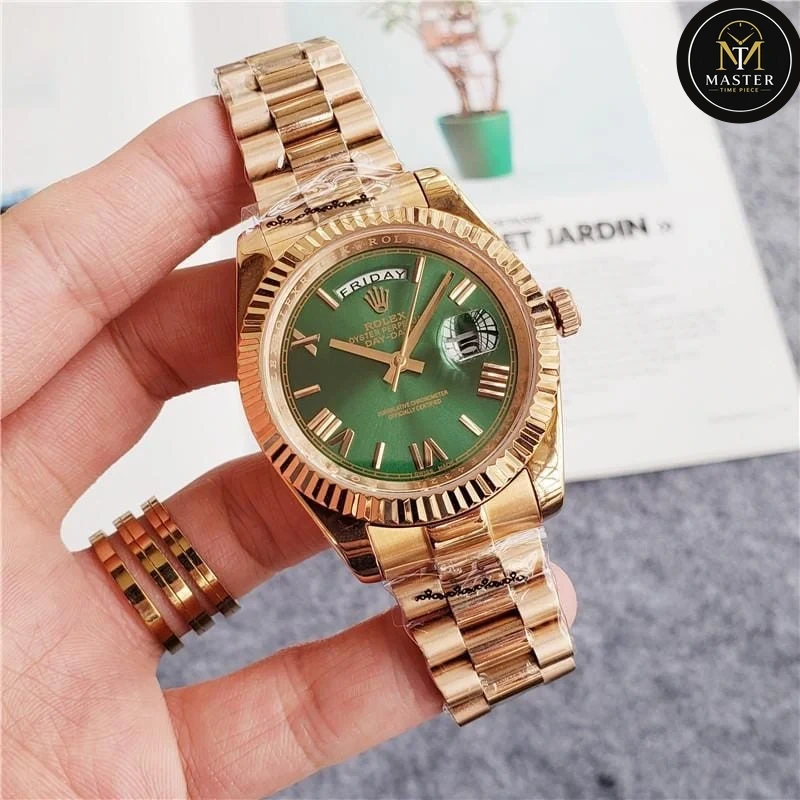 Daydate Rose Gold Green Dial Automatic – 40mm vue 5