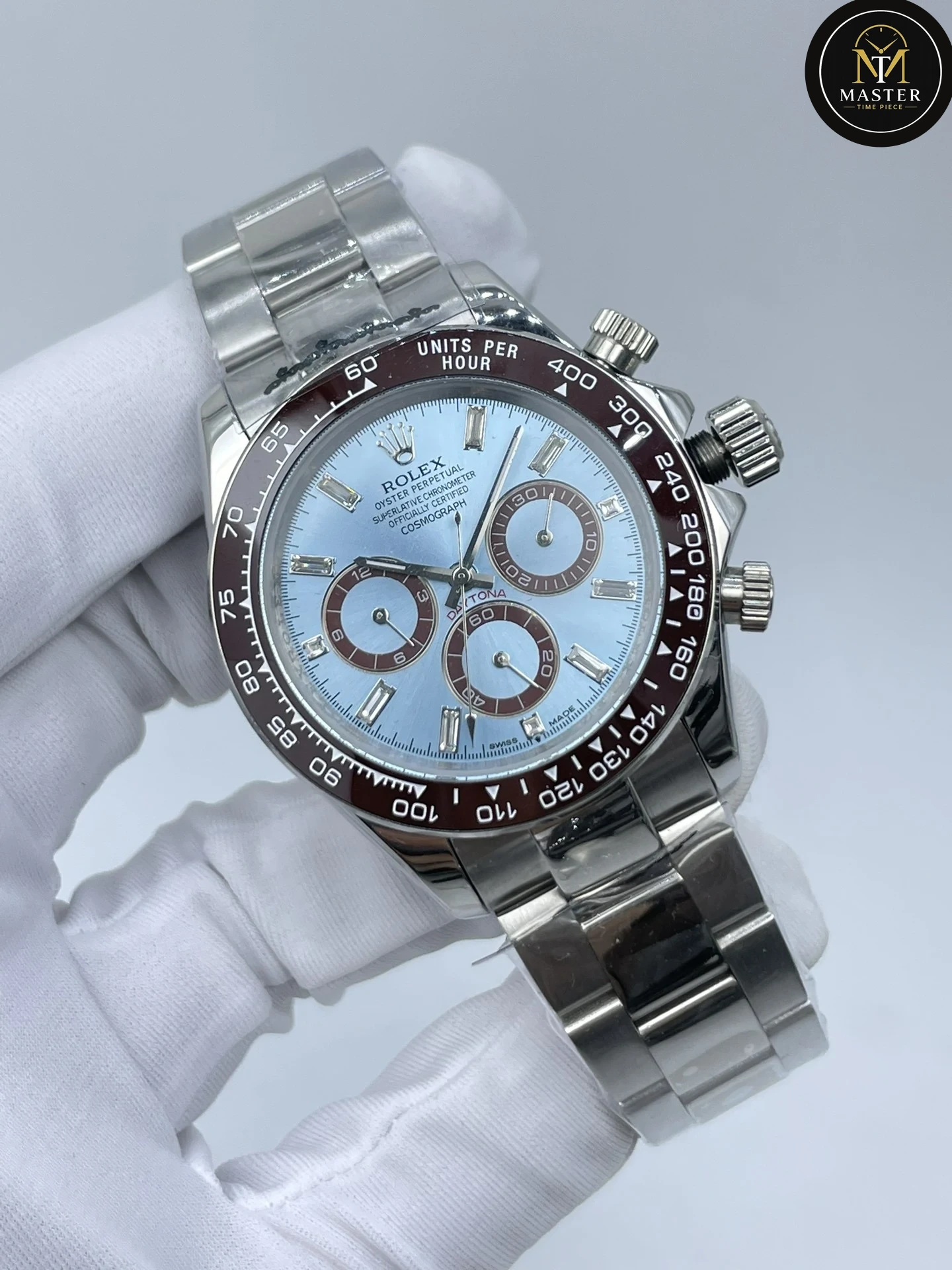 Daytona Icy Blue Automatic Watch- 40mm vue 2