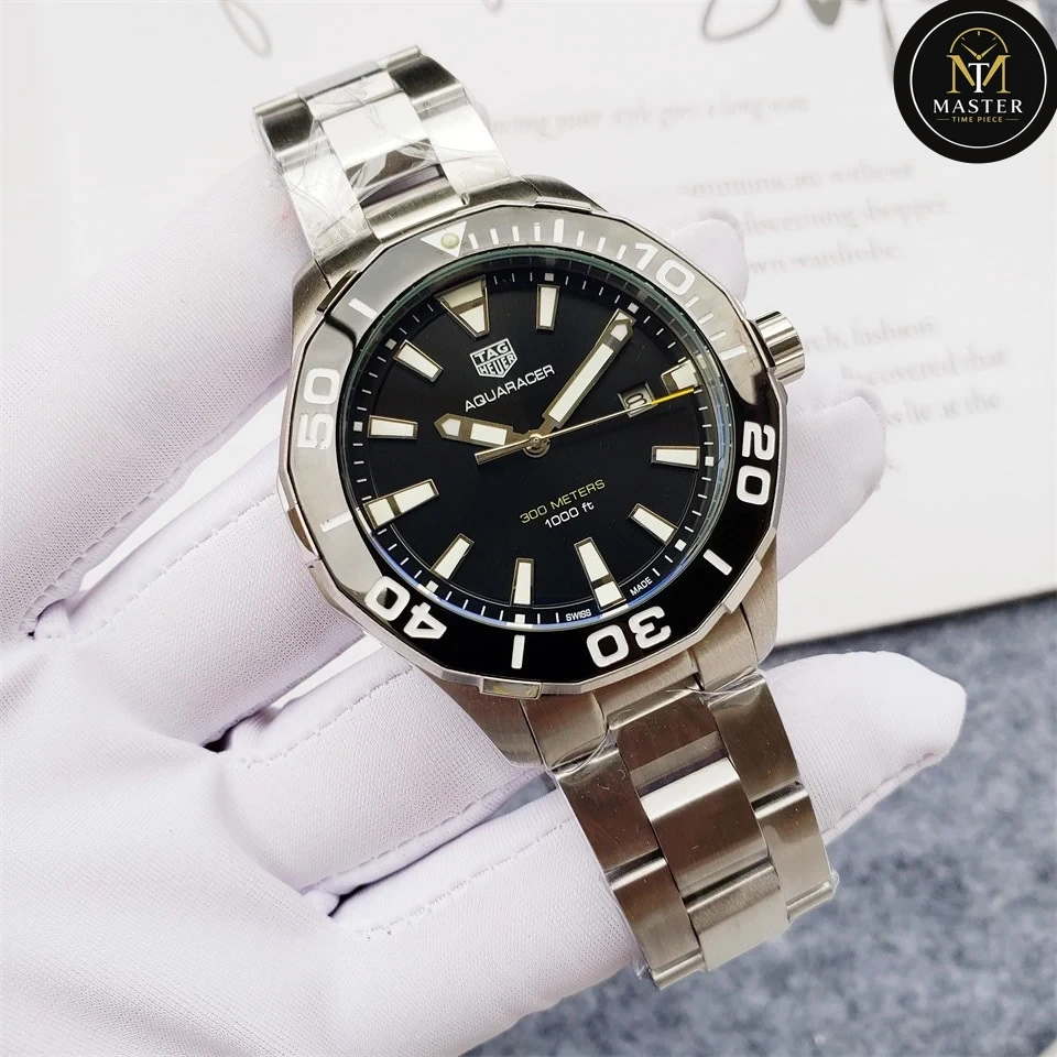 Aquaracer Black Dial Automatic movement- 43mm vue 2