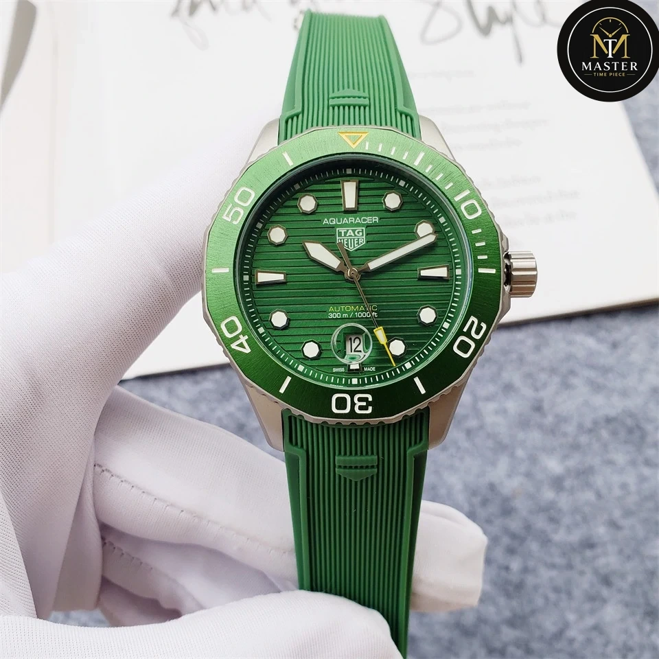 Aquaracer Green Rubber strap Automatic- 43mm
