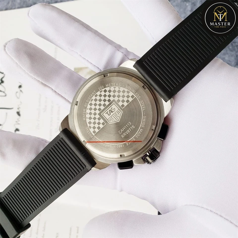 F1 black Rubber strap Chronograph- 44mm vue 4