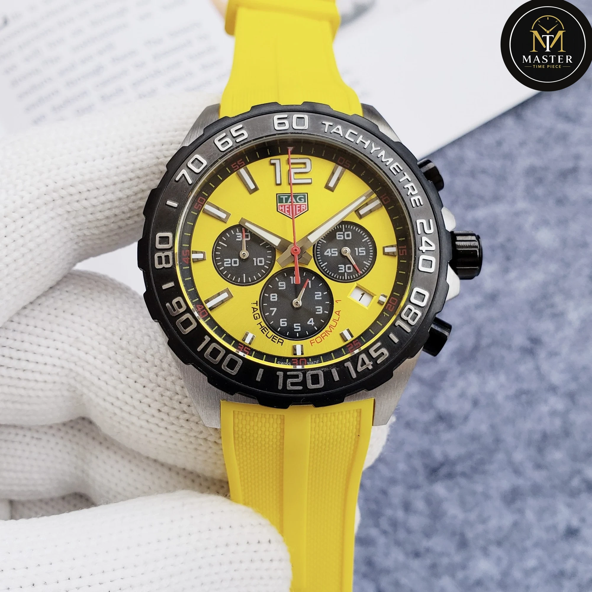 F1 Yellow Rubber Strap- 43mm