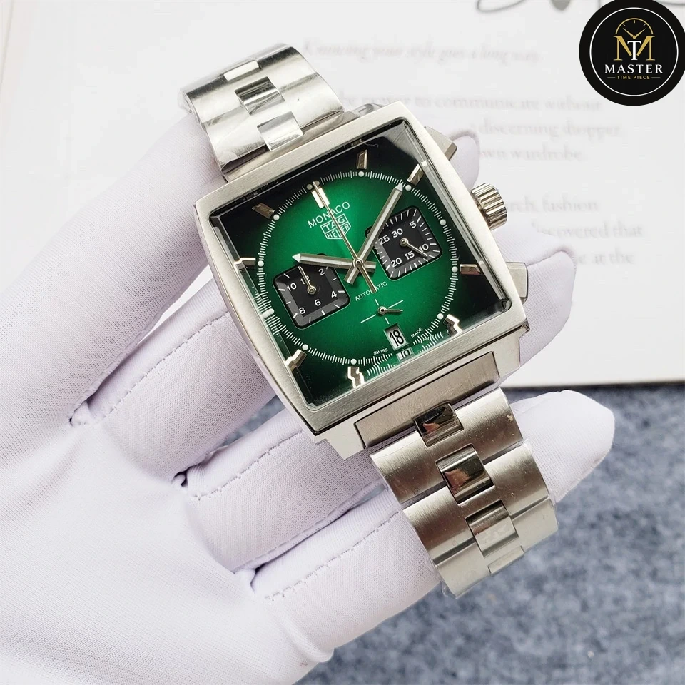Monaco green Dial -39mm vue 2