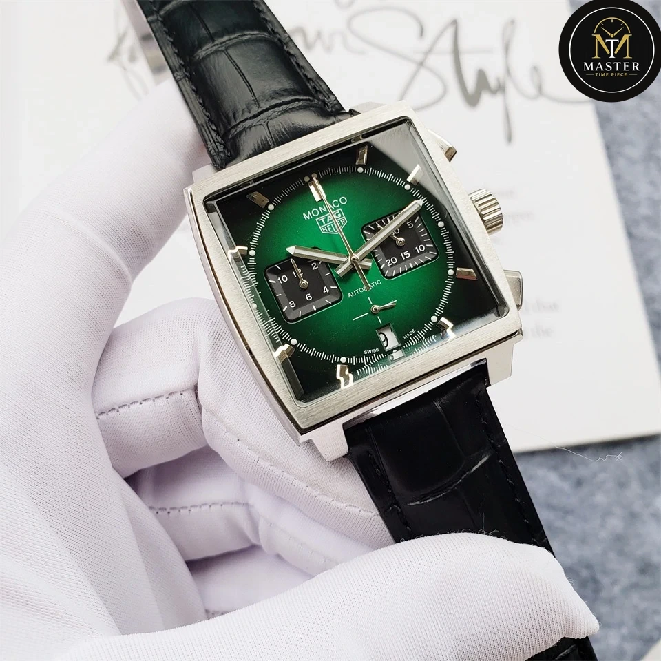 Monaco Green Dial Chronograph- 39mm vue 2
