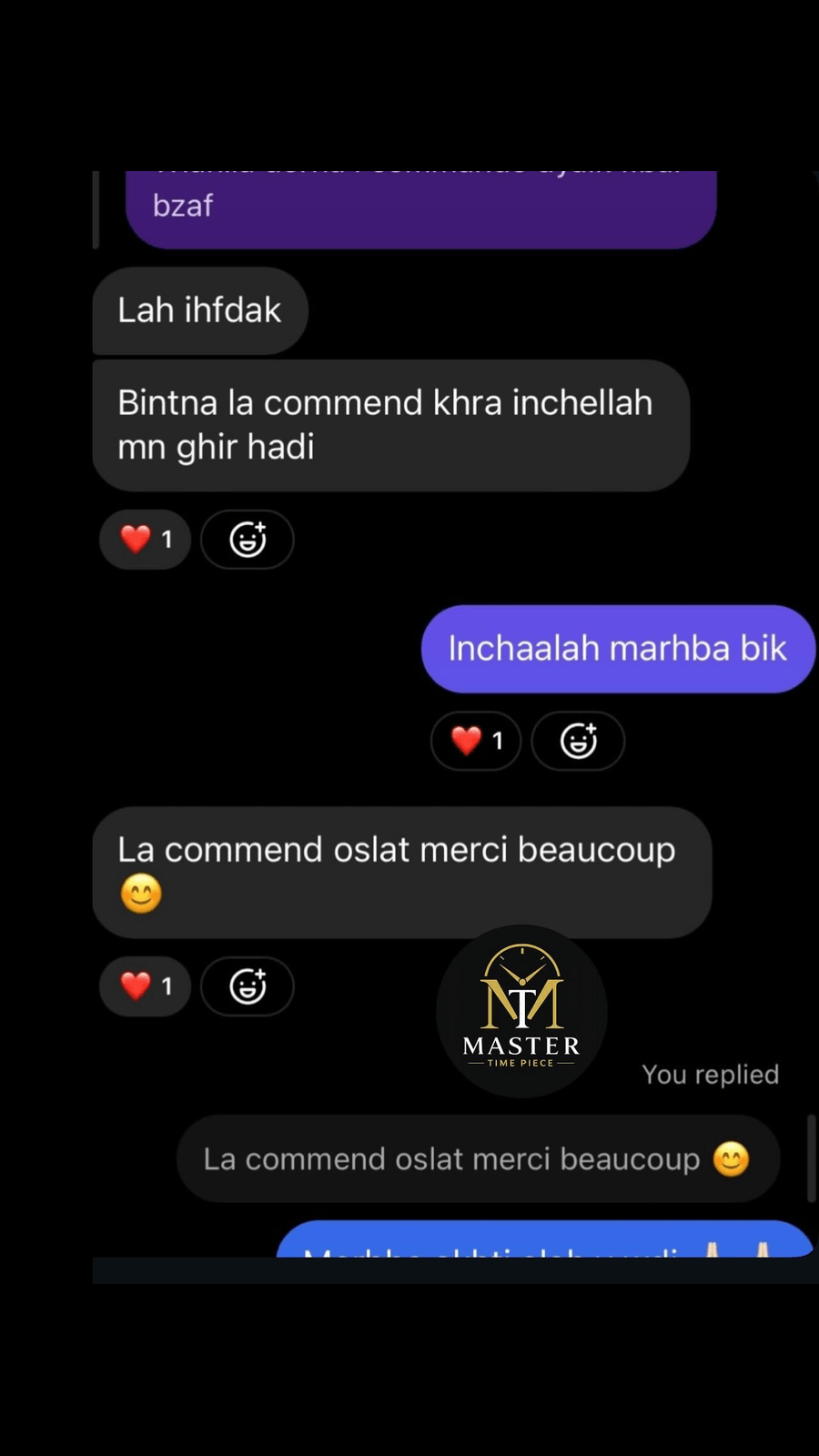 Conversation client anonymisée 4